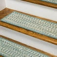 thumbnail image 2 of Colonial Mills RY49A008X028SX 8 x 28 in. Monterey Wool Tweed Stair Tread Mats, Teal, 2 of 3