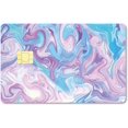 thumbnail image 1 of Wave Card Stickers Credit Card Skin Waterproof Debit Bank Card Sticker Skin Protecting Credit Cover Card Decals Removable No Bubble Slim for Transportation Card Pink Blue Purple 7.3x5.4Inch, 1 of 8