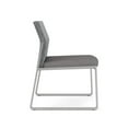 thumbnail image 4 of Fauteuil d'Invité Sans Accoudoirs pour Réception Gansett / Acier Argenté / Gris / Gris, 4 of 5