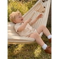 thumbnail image 4 of BemeyourBBs Newborn Baby Boy Girl Summer Clothes Collared Shirt Bubble Romper Dress Shirt Short Sleeve Button Down Shirt Bodysuit With Pocket Baby Boy Church Outfit, 4 of 9