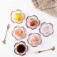 thumbnail image 2 of Cuencos de postre en forma de flor de cerezo rosa, mini cuenco de cristal, cuencos de vidrio pequeños, soporte para bolsitas de té, cuencos de inmersión, salsa de soja Afortunado Sencillez, 2 of 5