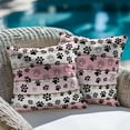 thumbnail image 4 of Throw Pillow Covers 20x20 Inch Set of 2 Paw Print Decorative Pillow Covers Animal Pink Wood Grain Cushion Cover Pillowcase for Sofa Couch Bed Home Decor, 4 of 9