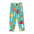 thumbnail image 6 of Uemuo Mushrooms Pattern Women's Wide Leg Palazzo Lounge Pants with Pockets Light Weight Loose Comfy Casual Pajama Pants-Small, 6 of 9