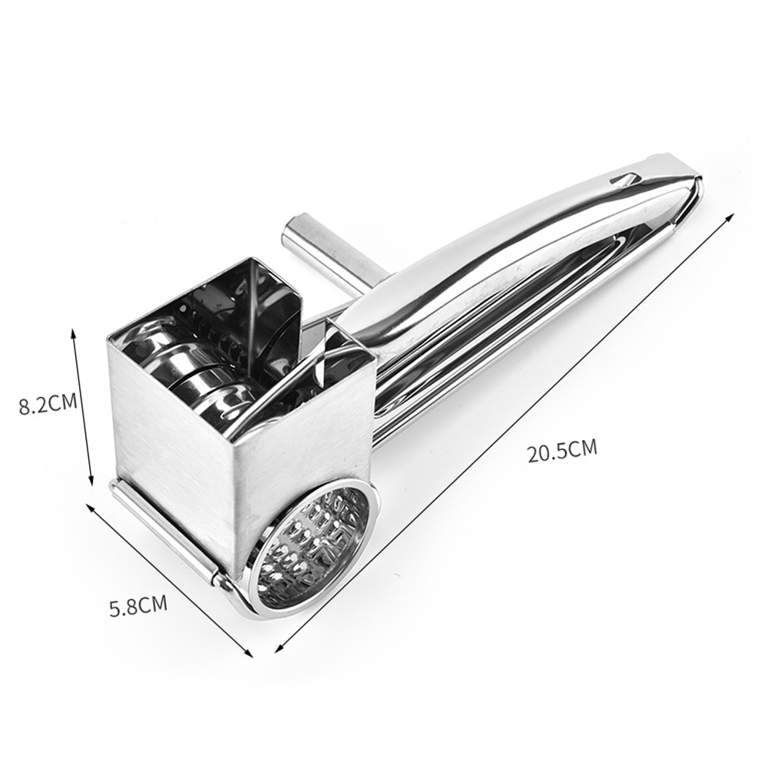 Delaman Rotary Cheese Grater Stainless Steel Cheese Grater Hand Held  Rotating Grater Kitchen Tools Hand Crank Rotary Cheese Shredder Manual  Rotary