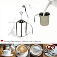 thumbnail image 5 of Milk Frother Manual, 800ML Milk Frother Stainless Steel with Double Mesh for Coffee, Latte, Hot Chocolate Coffee Cappuccino Foamer Creamer, 5 of 5