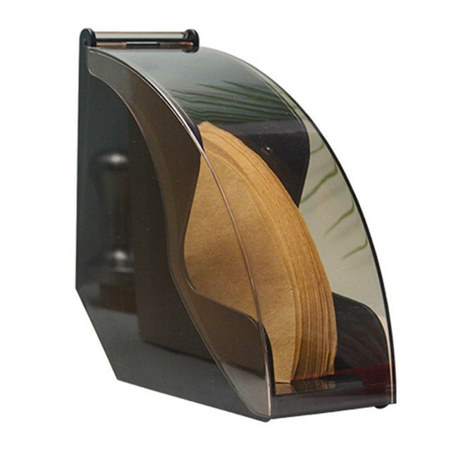 Support de Rangement pour Papier Filtre à Café Goutte à Goutte à la Main avec Couvercle en Acrylique Distributeur