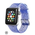 thumbnail image 2 of Luxtrada compatible for Apple Watch 38mm 40mm replacement bands Women Glitter Iwatch Series8/7/6/5/4/3/2/1 Apple Watch SE Silicone Strap "Blue", 2 of 11