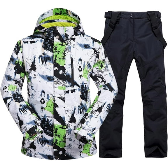 Men's Winter Windproof Waterproof Snowsuit Snowboard Jacket and Ski Pants for Snow Sport