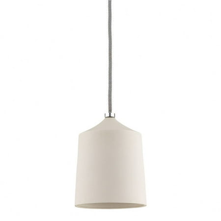 

-One Light Pendant-5.75 inches Wide-Polished Nickel Finish-Matte White Shade Color Bailey Street Home 735-Bel-3370979