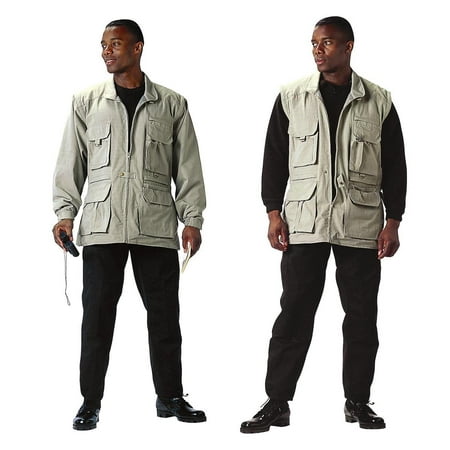 Storm Fit Convertible Jacket - Khaki Convertible Safari Outback Jacket