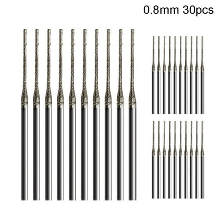 

30pcs diameter 0.8mm Gems Diamond Drill Bits Lapel Jewelry Engraving Hole Tool