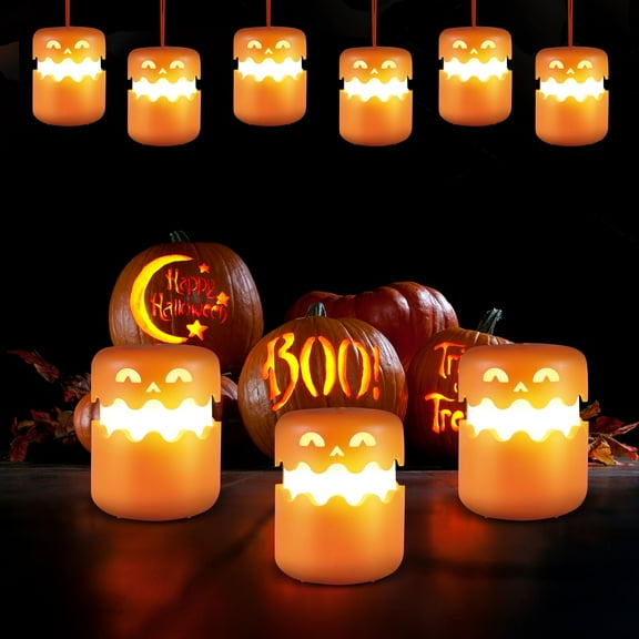 Halloween Pumpkin Lantern Decorations 3 Inch Halloween Decor,Halloween Decor for Home Party(As Shown)