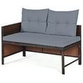 thumbnail image 4 of Costway 3PCS Patio Wicker Rattan Sofa Set Outdoor Sectional Conversation Set Lawn Garden, 4 of 12
