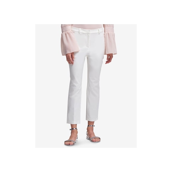DKNY Slim Fit Ankle Pants White 6