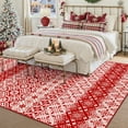 thumbnail image 4 of WIPONKEN Bohemian 5x7 Christmas Rug，Soft Indoor Floor Carpet, Non-Slip Modern Holiday Decor for Living Room Bedroom,Red Festive Accent, 4 of 6