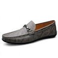 thumbnail image 3 of Men's Casual Loafers Slip On Leather Shoes Comfortable Lightweight Driving Shoes Male Moccasins Classic Penny Loafer Flats Boat Shoes Outdoor Walking Shoes, 3 of 12