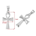 thumbnail image 4 of Slay Queen w/ Ladies on Fire Hip Hop Jewelry Necklace, Pendant, and Earrings Bling Set - TPBE-01 (24, Italy Silver (Ankh Cross), 4 of 6