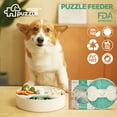 thumbnail image 7 of Slow Feeder Dog Bowl, Dog Bowl for Dry, Wet, and Raw Food, 9.8 Inches Dog Food Puzzle for Fun and Healthy Mealtime, Slow Eating Dog Dish for All Breeds, Green, 7 of 7