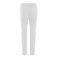 thumbnail image 7 of felwors Women's Slim Fit, Straight Leg Stretch Twill Chino Pant White, L, 7 of 7