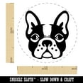 thumbnail image 2 of French Bulldog Face Self-Inking Rubber Stamp Ink Stamper - Blue Ink - Medium 1 Inch, 2 of 7