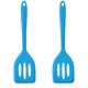 thumbnail image 2 of Juego de 2 espátulas de silicona, de goma de grado alimenticio, pequeñas espátulas de silicona, resistentes al calor, ranuradas para utensilios de cocina antiadherentes., 2 of 6