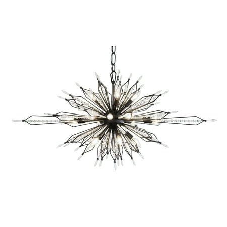 

311N20CB-Varaluz Lighting-Orbital - Twenty Light Oval Linear Pendant-Carbon Black Finish