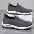 thumbnail image 5 of NOKIO Men's Walking Shoes Lightweight Breathable Knit Sneakers Comfortable S𝗅ip On Sport Shoes with Non-S𝗅ip Durab𝗅e Sole for All Day Standing,Work,Travel and Casual Wear, 5 of 6