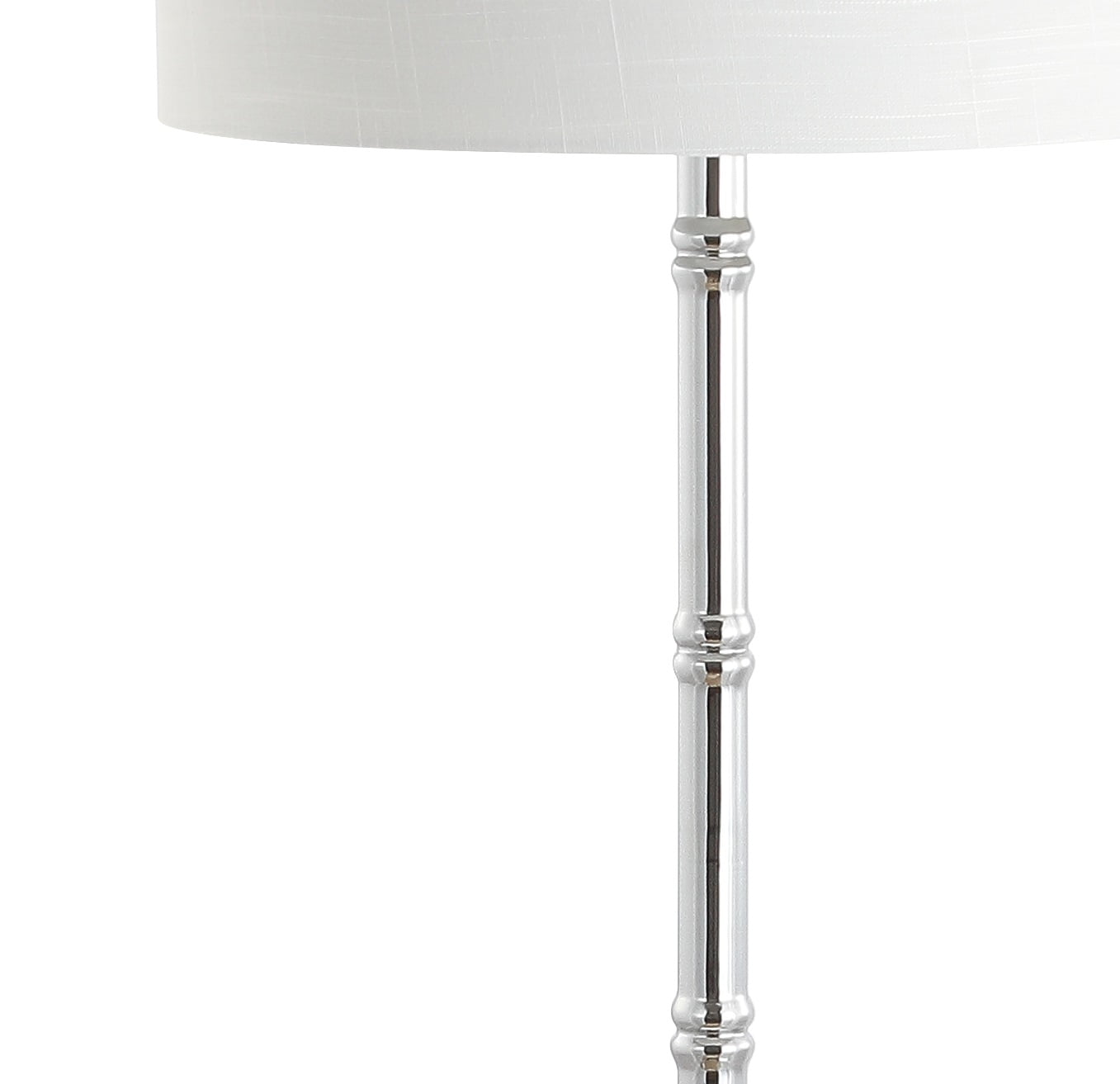 JONATHAN Y Hall 62" Metal LED End Table Floor Lamp, Chrome, JYL2012B