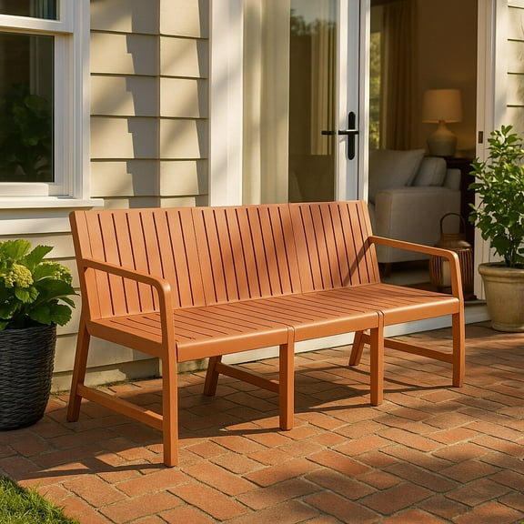 Patio Seating 1-Piece Indoor/Outdoor Furniture 3-Seater Sofa Waterproof PP Material - Easy Assembly Patio Conversation Set,Outdoor Seating