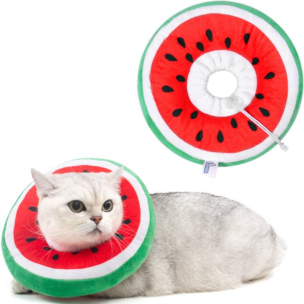 2 piezas de collar cónico ajustable para gatos, collar de recuperación suave para gatos, lindos collares isabelinos para gatos, cono de cuello para mascotas para gatitos y perros pequeños
