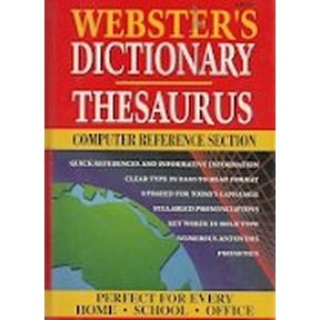 Pre-Owned Websters Dictionary and Thesaurus With Computer, 9781571221452, 157122145X, Hardcover,
