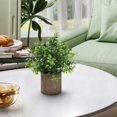 thumbnail image 6 of 1PC Artificial Potted Plants, Realistic Faux Greenery in Cement Pots for Home Office Desk Bookshelf Decor, Small Fake Plants for Indoor Tabletop Decoration, 6 of 9