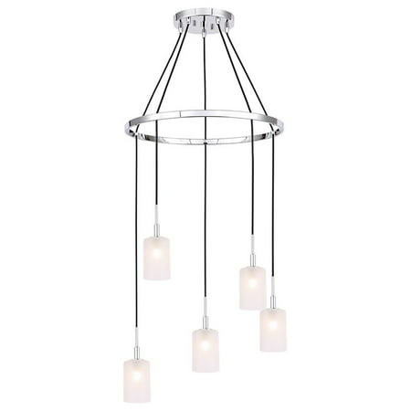 

Woodbridge Lighting Elise 5-Light Opal Glass & Steel Chandelier in Chrome