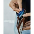 thumbnail image 4 of Serman Brands Mens Slim Bifold Wallet | RFID Blocking Minimalist | Front Pocket | Full Grain Leather Wallets for Men | Thin & Stylish | Canyon Red, 4 of 8