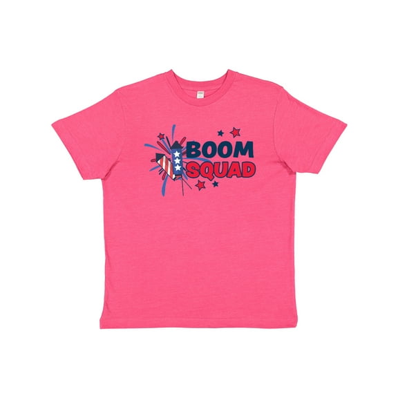 Inktastic 4th of July Boom Squad Blue and Red Fireworks Youth T-Shirt