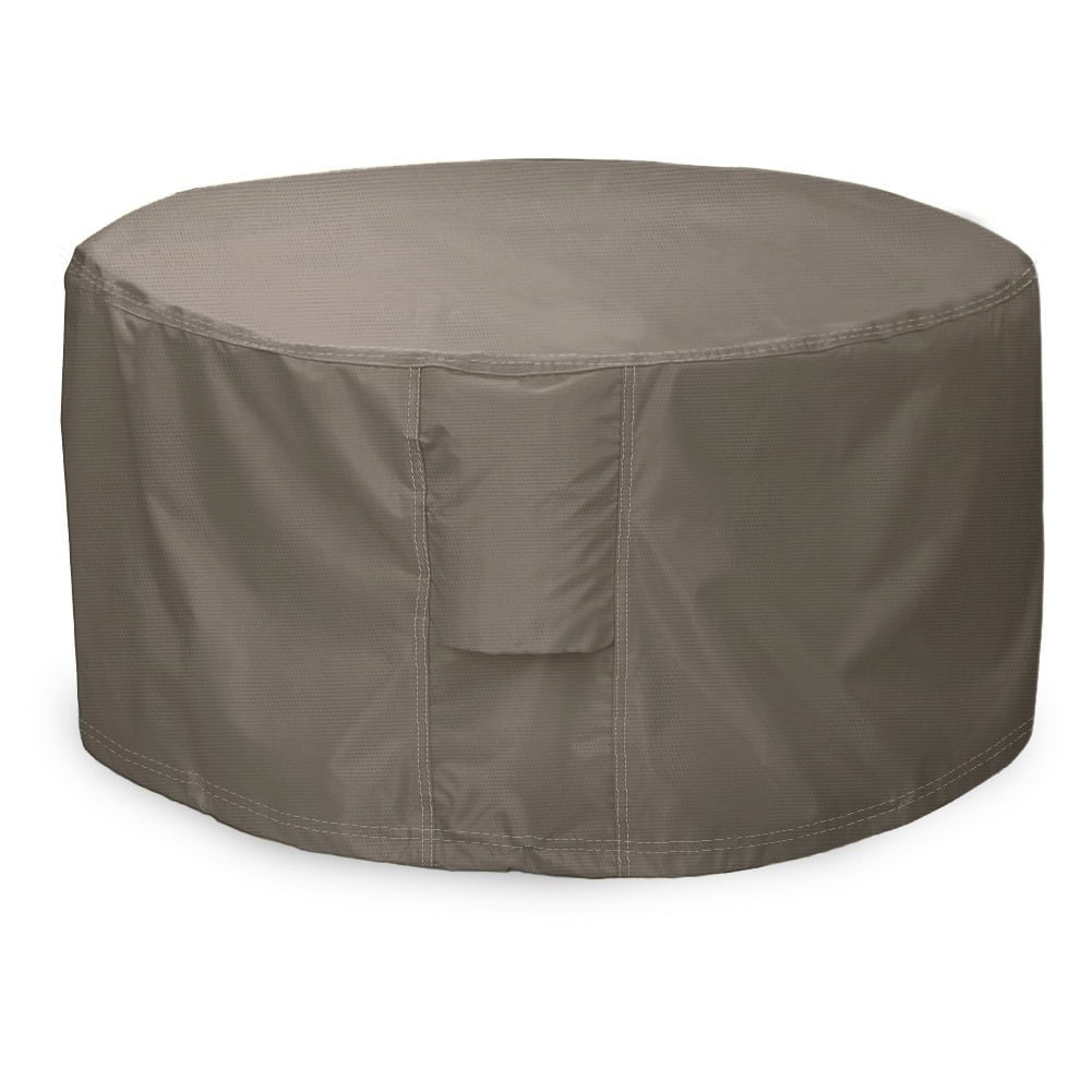 36 L x 36 W x 22 H Leader Accessories Full Coverage Round Fire Pit/Bistro Table Cover Heavy Duty & Waterproof Fabric