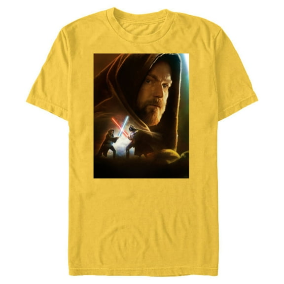 Star Wars Obi-Wan Kenobi Darth Vader Showdown - Short Sleeve Blended T-Shirt for Adults - Customized-Yellow