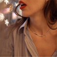 thumbnail image 4 of CNKOO Collier en Alliage pour Femmes Collier de Mariée Mignon Ras du Cou Vacances Fête Mode Bijou Chaîne de Cou Cadeau Or, 4 of 10