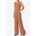 thumbnail image 3 of TheMogan Women's S~3X Stripe Sleeveless Elastic Waist Lounge Wide Leg Jumpsuit, 3 of 6