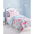 thumbnail image 4 of dream FACTORY Kids 5-Piece Complete Set Easy-Wash Super Soft Microfiber Comforter Bedding, Twin, Pink Flamingo, 4 of 4