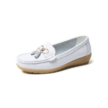 

Kesitin Womens Leather Moccasin Loafers Walking Casual Ladies Flat Shoes Size 5-10