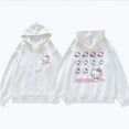 thumbnail image 4 of Sanrio Sweat à Capuche Imprimé Anime pour Femmes Dessin Animé Hello Kitty Y2k Étudiants Chandail en Molleton Ample, 4 of 5