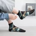 thumbnail image 2 of Fuzoiu Wave Sailboat Shark Print Adult Socks, Crew Moisture-wicking Socks, Unisex Cushion Crew Socks,Casual Sports Ankle Socks, 2 of 7