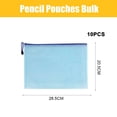 thumbnail image 2 of Desiderio Bolsa de archivo con cremallera de malla, carpeta con cremallera, carpeta de sobre de plástico impermeable, material de oficina escolar, azul, 2 of 5