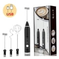 thumbnail image 2 of Espumador De Leche Recargable Por Usb, Fabricante De Espuma Eléctrico De Mano Con 2 Batidores De Acero Inoxidable, Fabricante De Espuma De 3 Velocidades Para Café, Café, Huevo Cateissary HA016557-00, 2 of 7