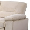 thumbnail image 2 of Exie 98 Inch 2 Piece Sectional Sofa, Pull Out Bed, Storage, Beige Velvet- Saltoro Sherpi, 2 of 5