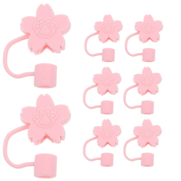 MERRYHAPY 8Ud Tapas Decorativas De Silicona Para Sorbete Rosa Resistentes Y Fáciles De Usar