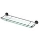 thumbnail image 1 of Gatco 1465Mx Premier Estante De Vidrio Templado Negro Mate/Montado En La Pared 22" X 6" Estante De Vidrio Rectangular Flotante Con Barandilla Para Almacenamiento De Baño, 1 of 1