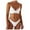 White, variant on Women High Cut Swimsuits, Female Spaghetti Straps Two Piece Bathing Suit with Pads