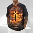 thumbnail image 5 of Big and Tall Men's Easter T-Shirt Short Sleeve Crew-Neck Graphic Tee Shirts Summer Casual Loose Lightweight Tee Tops, 5 of 5